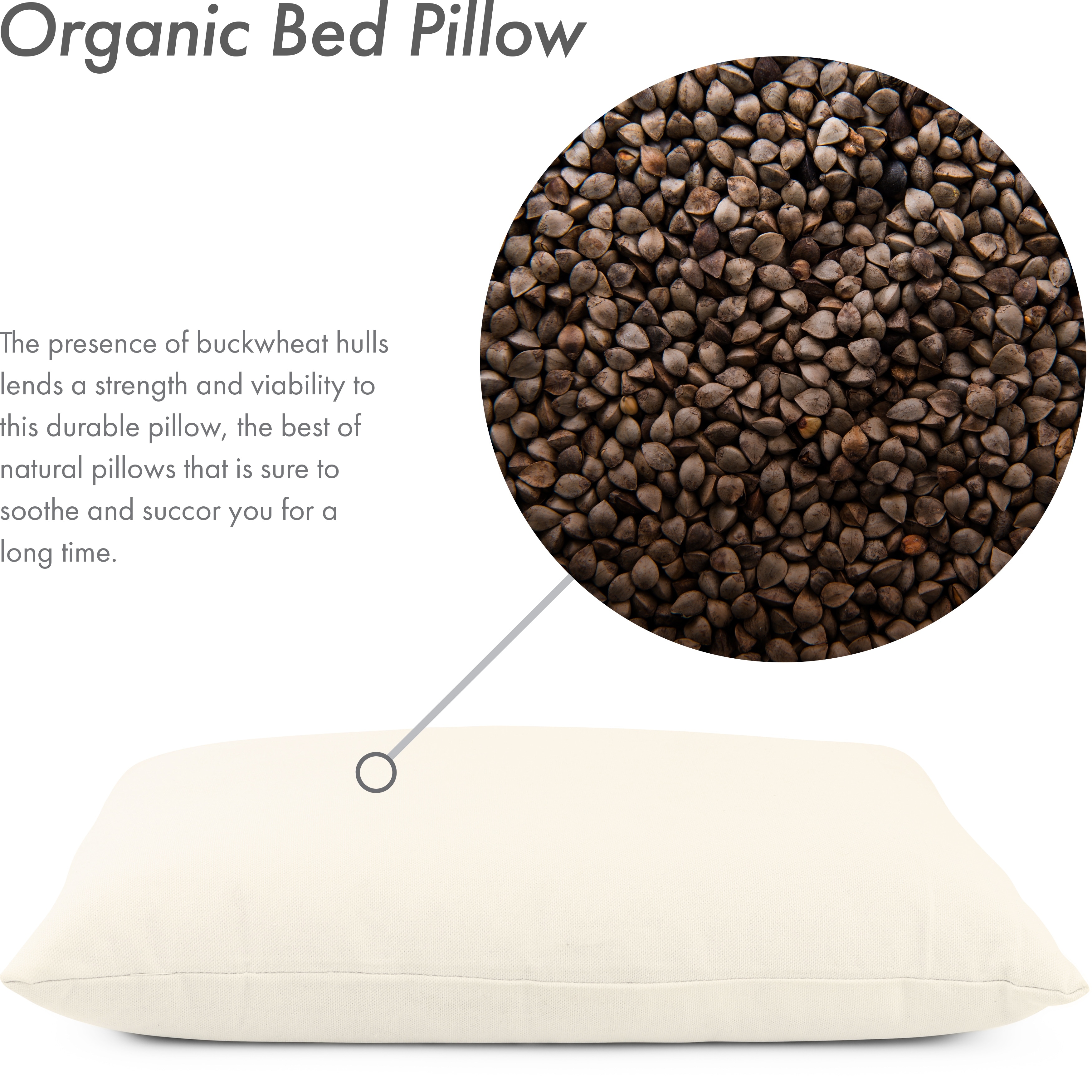Buckwheat Hull Neck Roll Pillow Stress Neck Tension Relief