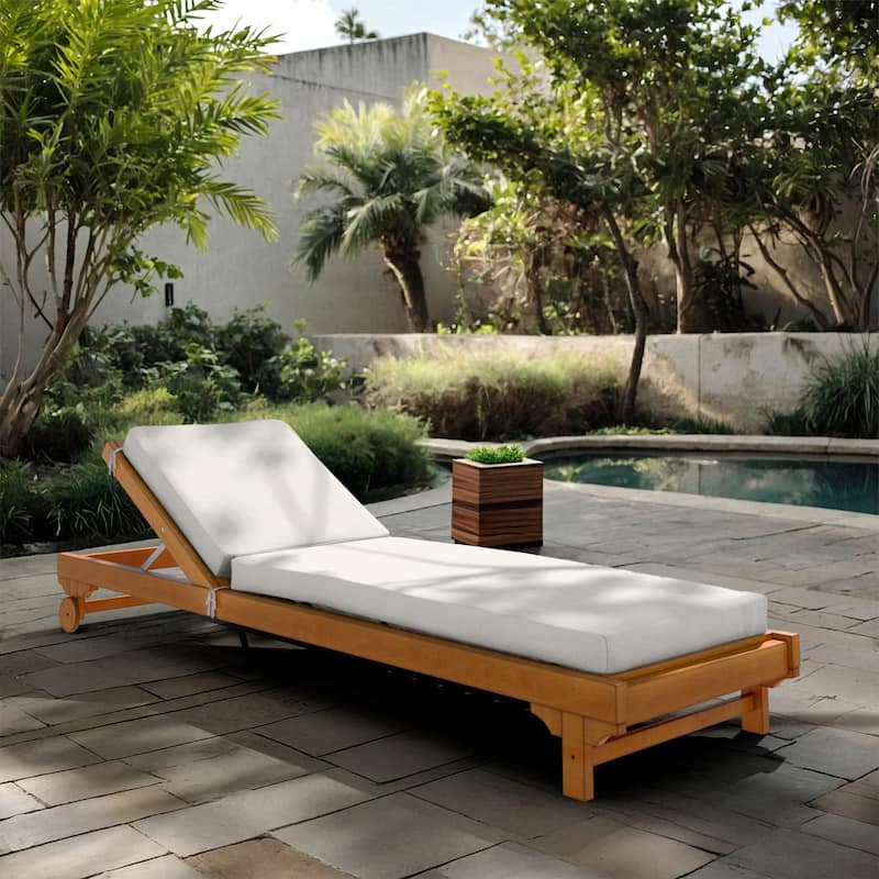 California Umbrella Outdoor Chaise Lounge Cushion, 24" x 78", 3.5" Thick, Memory Foam, Solstice Olefin Fabric