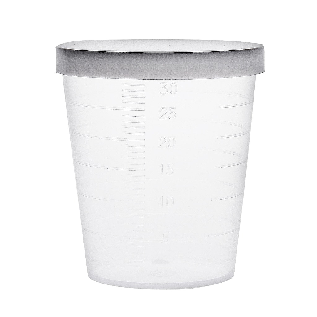 Kitchen Laboratory 30mL Clear Plastic Graduated Measuring Cup w Cap - 30mL 1 pcs