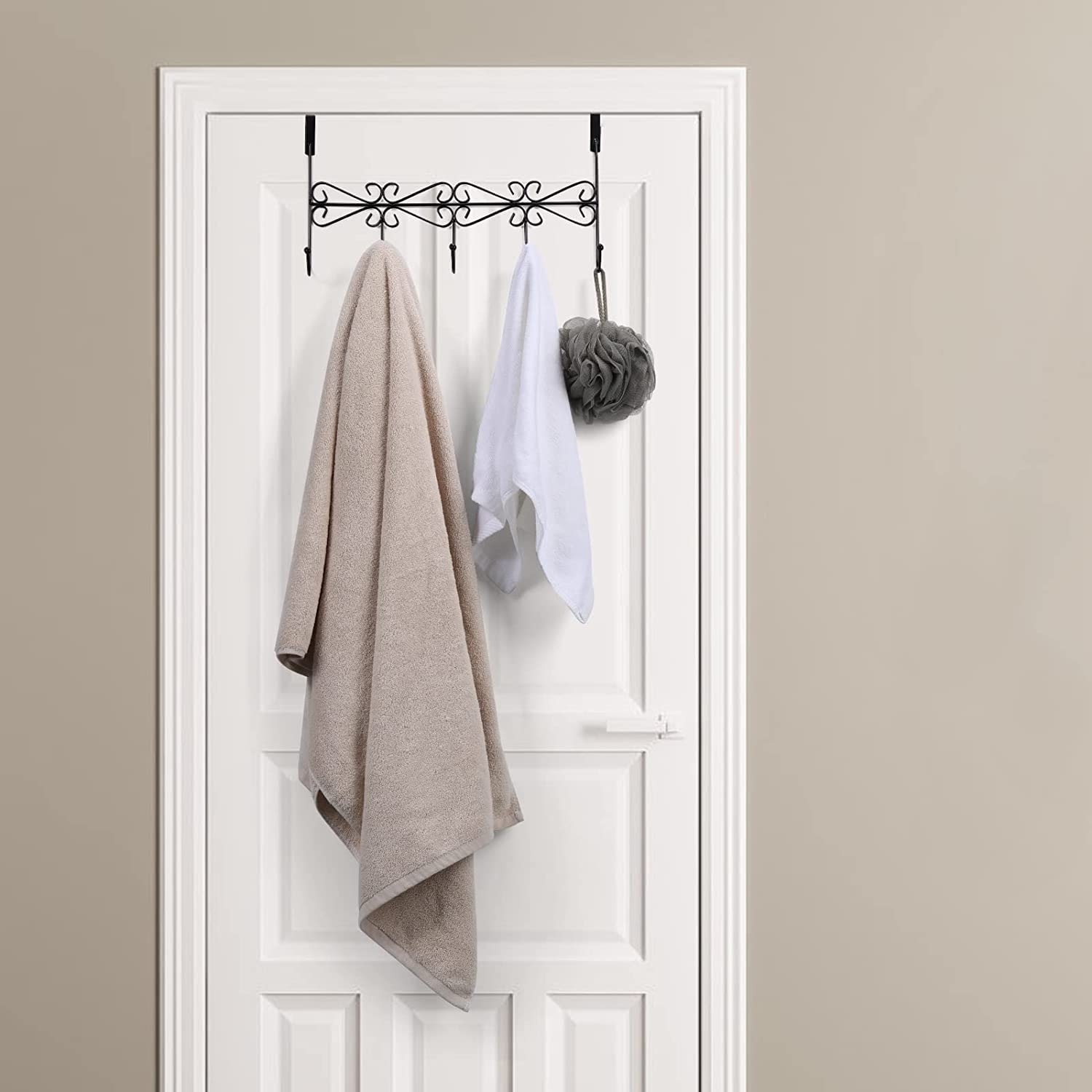 Door Hanger for Cloth Hanging Over The Door Hook with 6 Dual Hooks Portable  Hooks Home