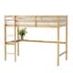 preview thumbnail 6 of 8, Twin Size Rubber Wood Loft Bed with Built-In Desk and Ladder,Minimalist Style