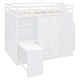 preview thumbnail 4 of 13, White Full Size Bunk Bed with Wardrobe, Desk, and Shelves for Kids