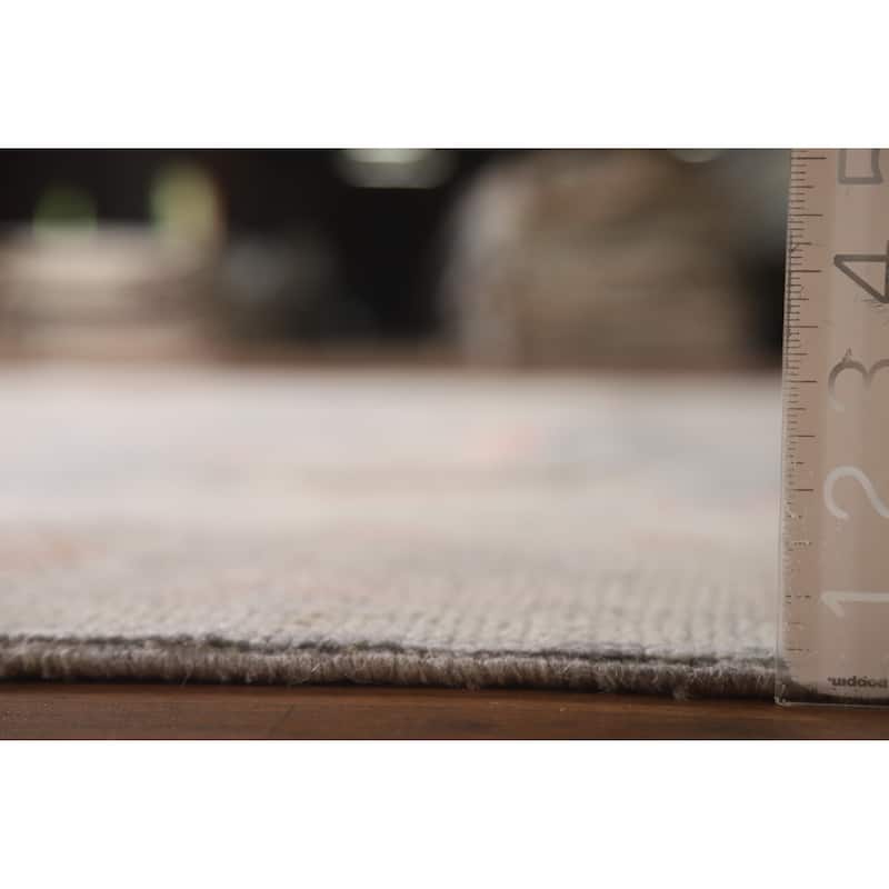 Hand Knotted Oriental 100% Wool Carpet Transitional All-Over Greys & Charcoal Oushak Area Rug - 12' 0'' X 8' 1''