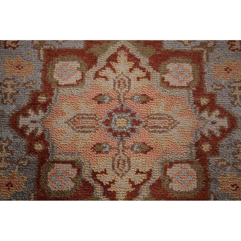 Geometric Kazak Oriental Runner Rug Hand-Knotted Wool Carpet - 2'6"x 10'9"
