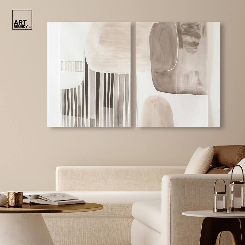 Slumbering Patterns II Canvas Set of 2 by Art Remedy, Gallery Wrapped
