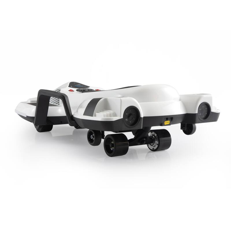 Electric Kids Racing Car with Lights and Music, 18V Battery Powered Ride-On Toy for Boys & Girls Ages 6+