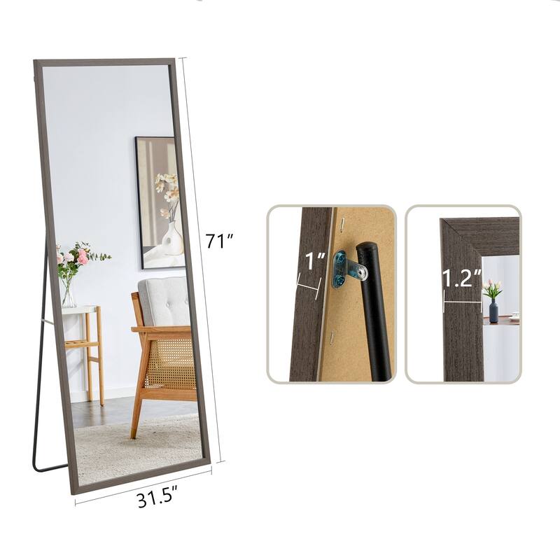 71" Wood Frame Full Length Mirror,Dressing Mirror