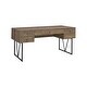 preview thumbnail 16 of 19, Analiese Industrial Antique Writing Desk Antique Nutmeg
