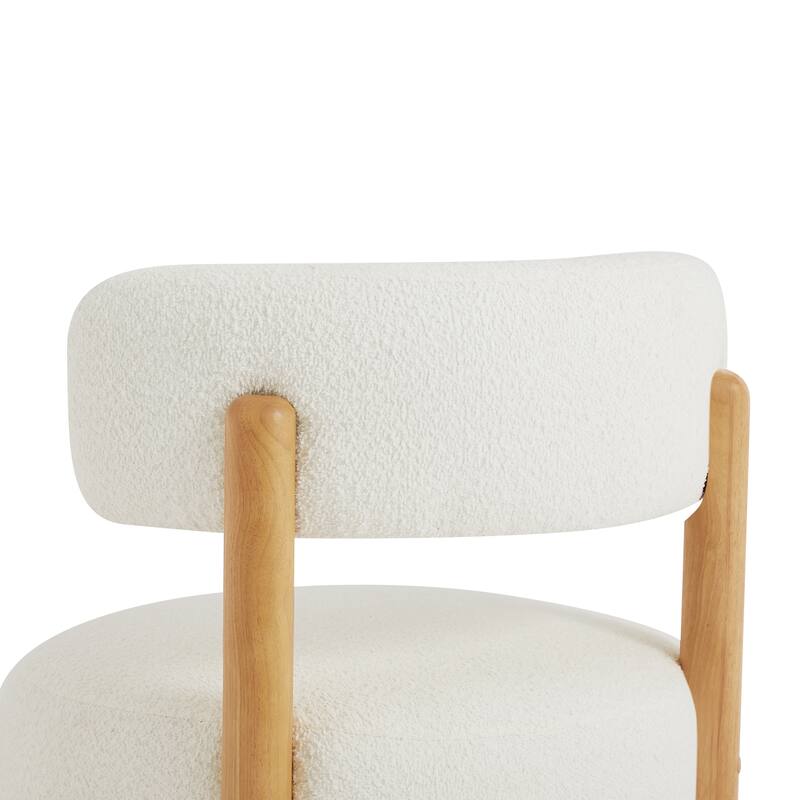 Christopher Knight Home - Rovena Modern Farmhouse Upholstered Accent Chair with Thatched Wood Base