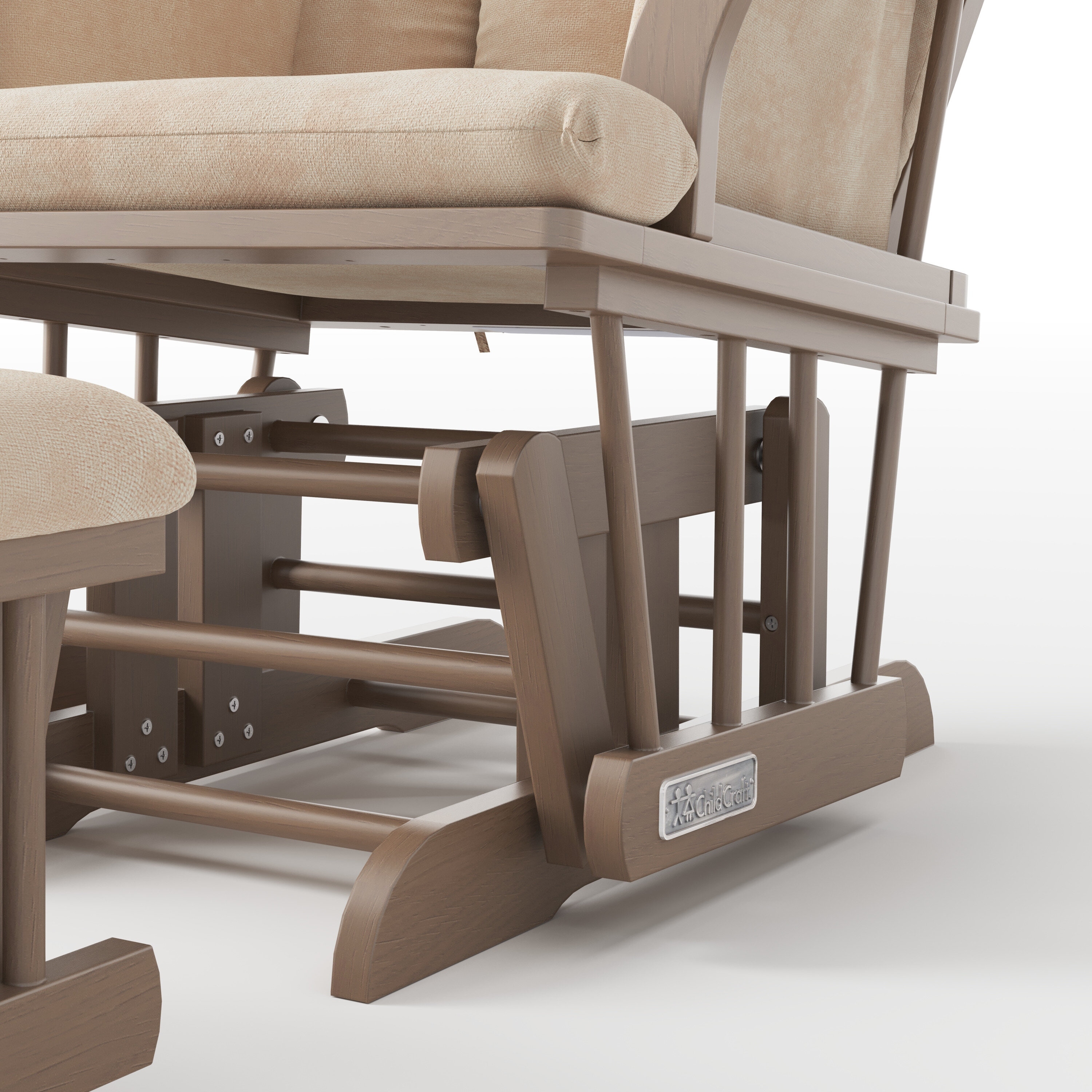 Forever Eclectic Cozy Glider Rocker and Ottoman Bed Bath