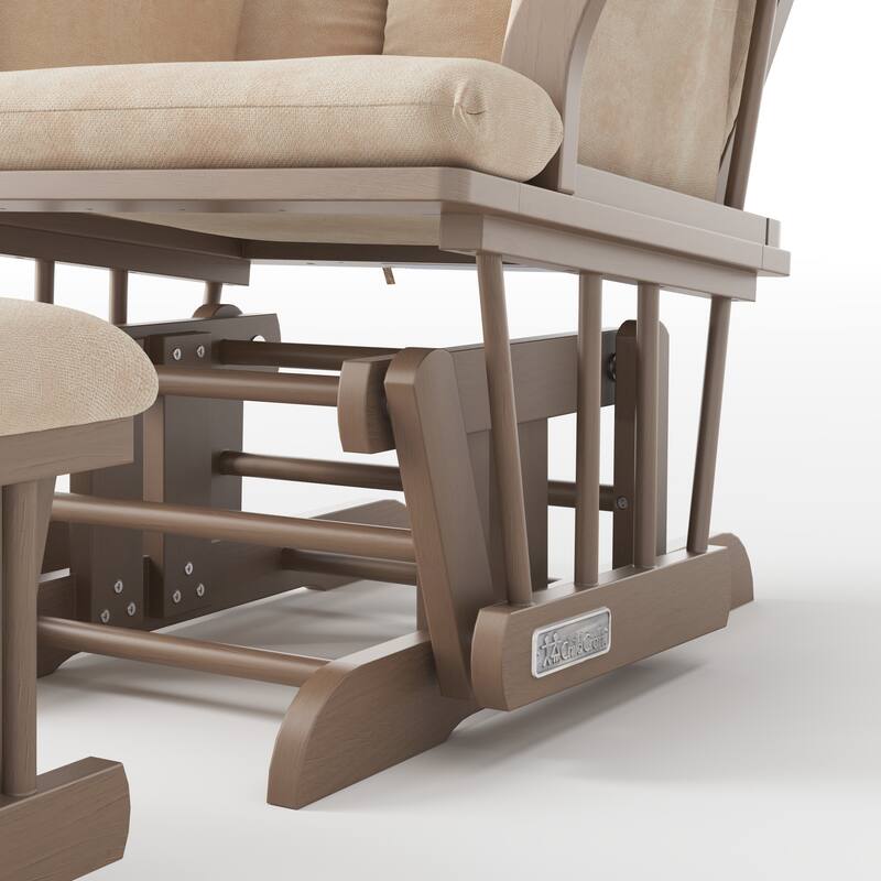 Forever Eclectic Cozy Glider Rocker and Ottoman
