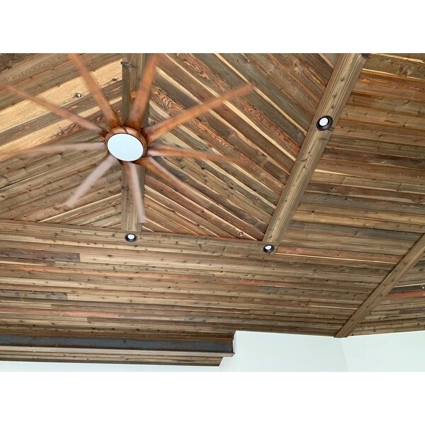Ninety Nine 99 Led Ceiling Fan In Distressed Koa Finish W Distressed Koa Blades By Minka Aire N A