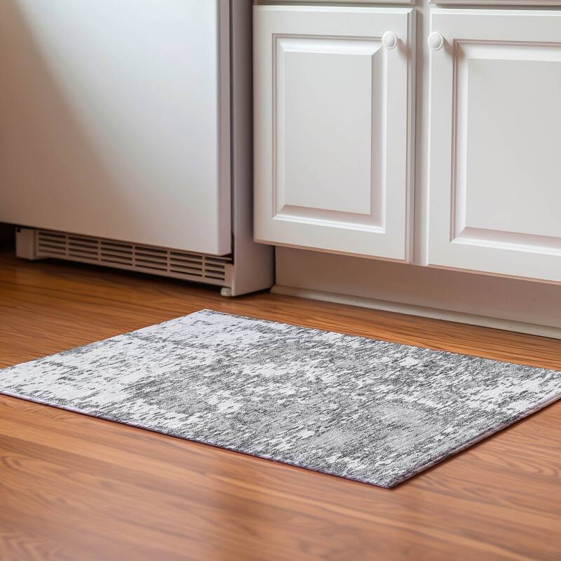 Premium Washable Super Soft Abstract Pixels Mayfield Rug - Gray - 1'8" x 2'6"