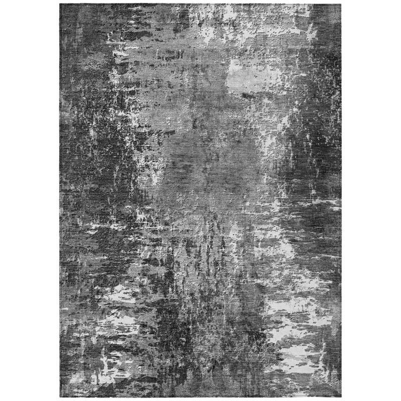 HomeRoots Abstract Transitional Rectangle Outdoor Rug