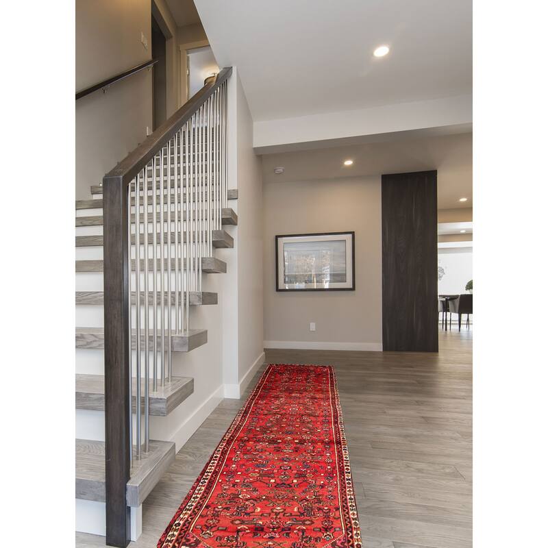 ECARPETGALLERY Hand-knotted Andelz Red Wool Rug - 2'8 x 12'0