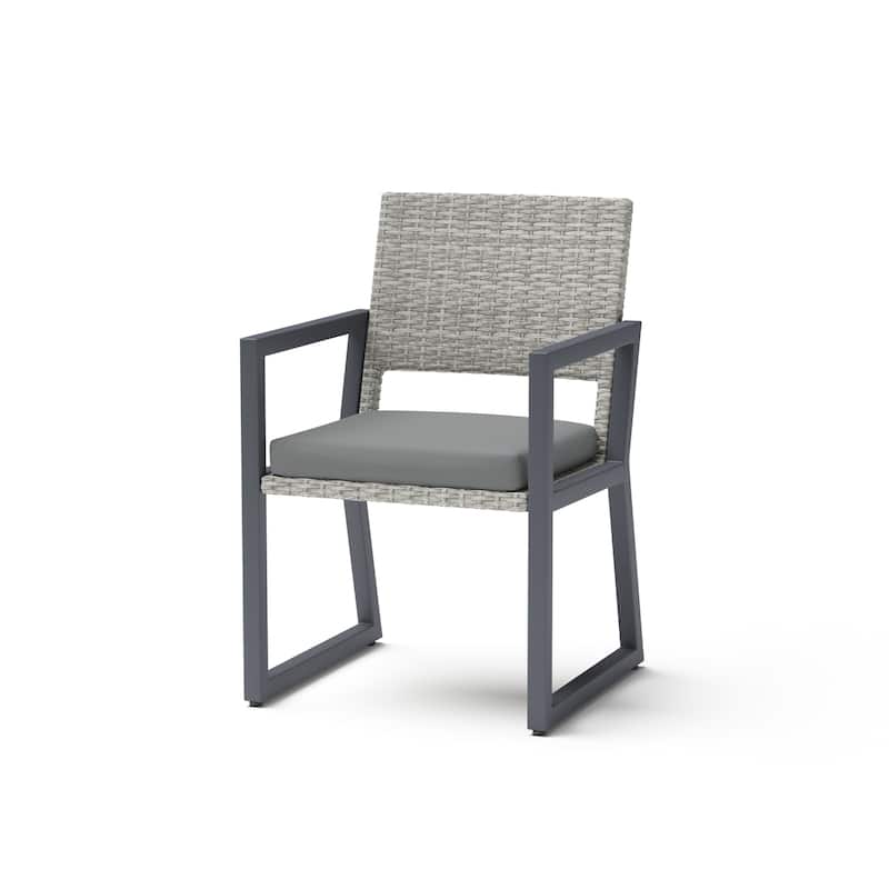 Milo Gray 9 Piece Sunbrella Outdoor Patio Dining Set