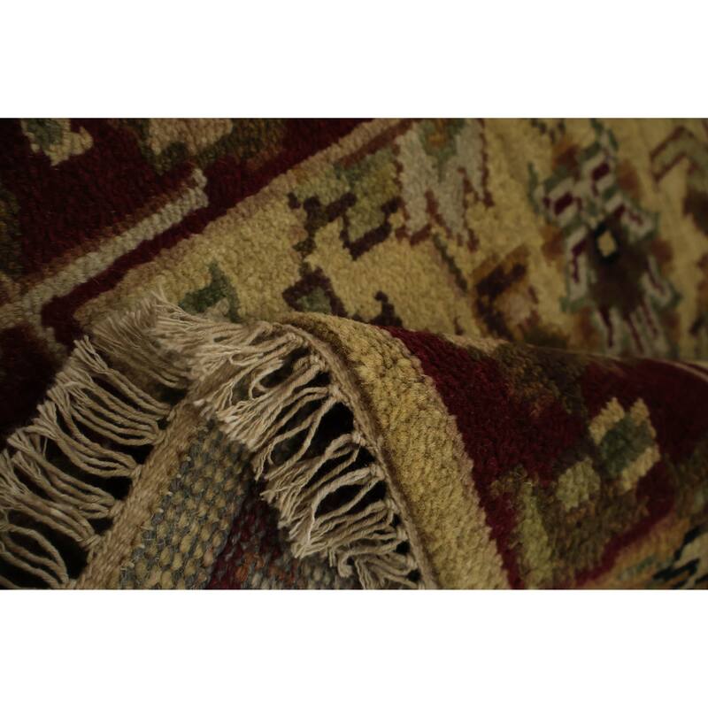 Hand Knotted Oriental 100% Wool Carpet Traditional All-Over Beige & Ivories Agra Area Rug - 4' 0'' X 2' 6''