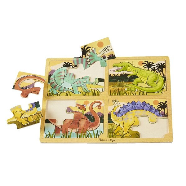 melissa and doug dinosaur puzzle 4 in 1