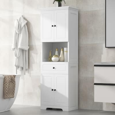 Modern Wooden Bathroom Linen Cabinet