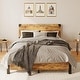 preview thumbnail 6 of 6, Metal Platform Bed Frame with 4 Storage Drawers,Wooden Headboard Full