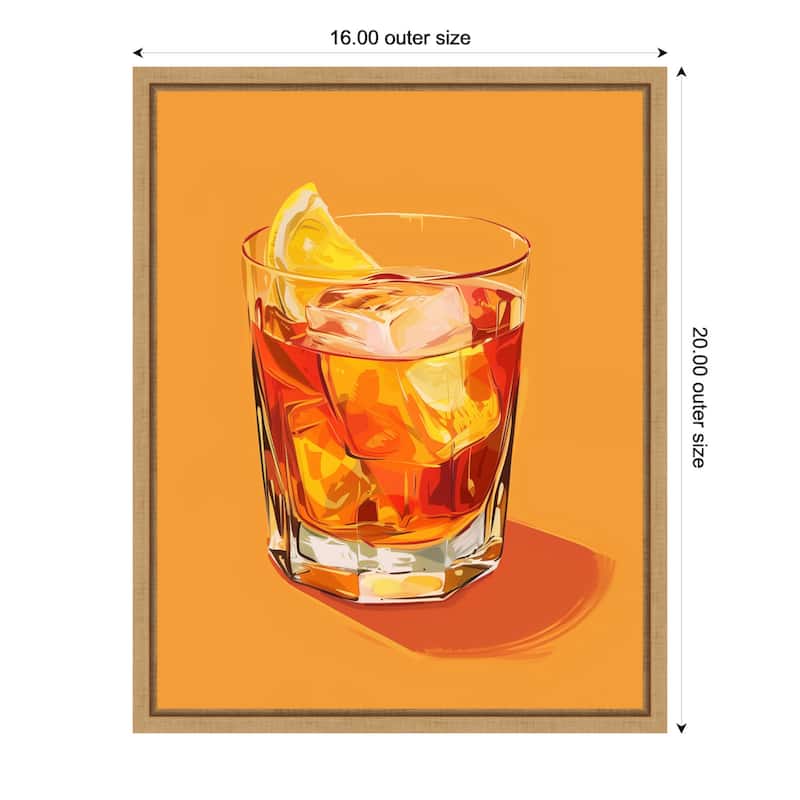 Negroni by Jolly and Dash (16 x 20 in.), Framed Canvas Wall Art Print