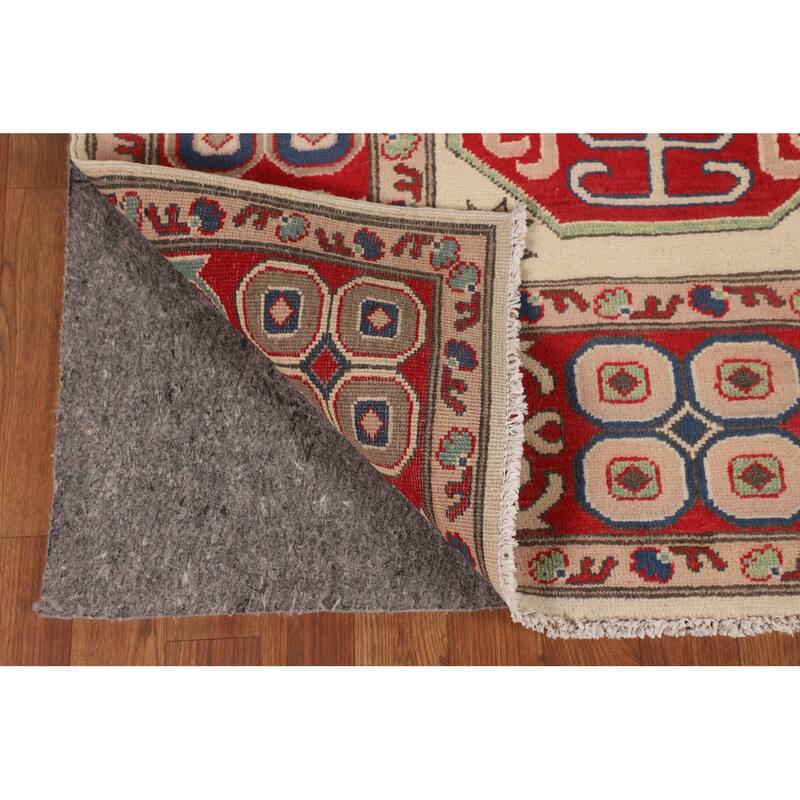 Traditional Oriental Kazak Area Rug Handmade Wool Carpet - 6'5" x 9'2"