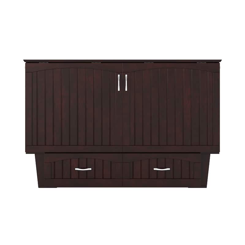 Sydney Queen Solid Wood Murphy Bed Chest with Mattress