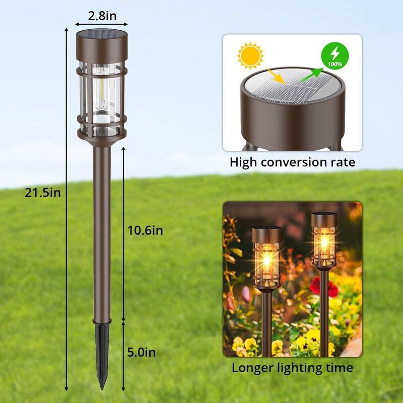 8 Pack Solar Pathway Lights Outdoor, Waterproof Solar Lights Outdoor