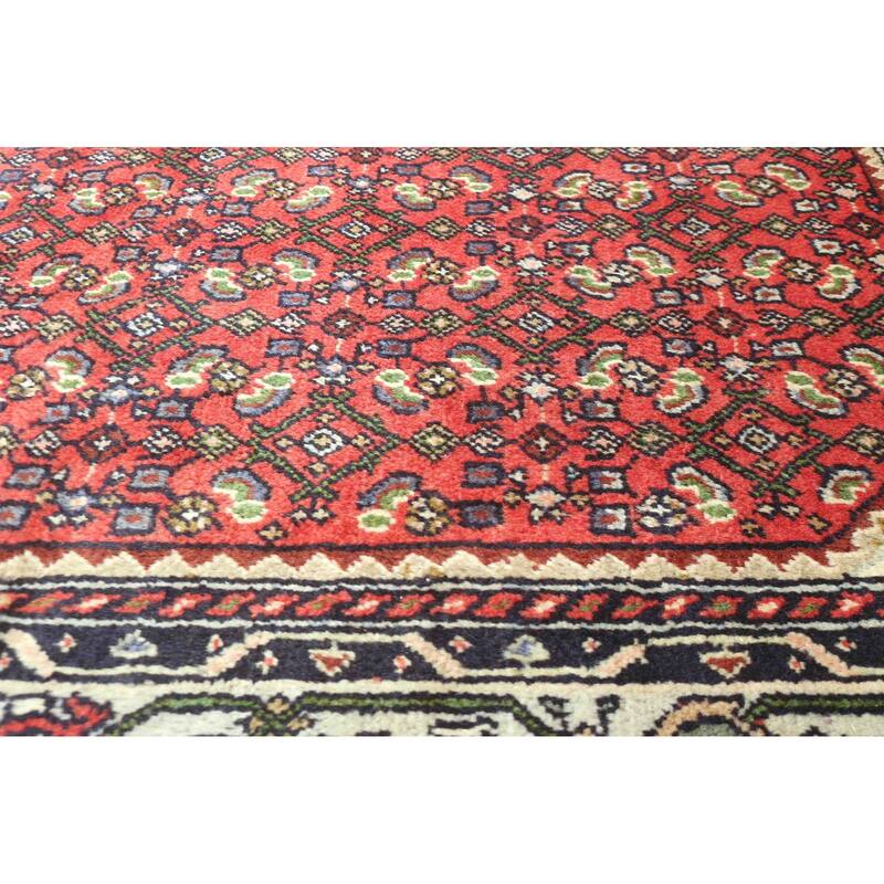ECARPETGALLERY Hand-knotted Andelz Red Wool Rug - 3'5 x 4'11