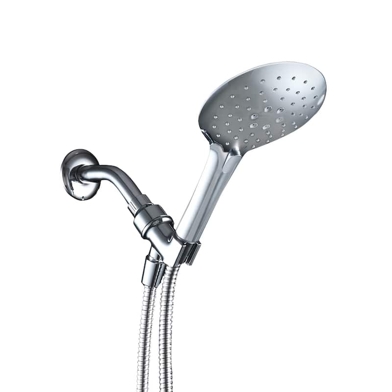 High Pressure Handheld Shower Head with Hose Chrome - 5.04"