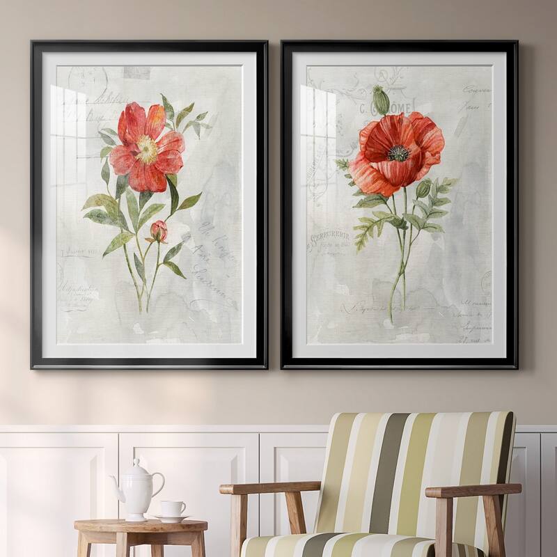 Linen Peony Premium Framed Print - Ready to Hang
