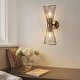 preview thumbnail 15 of 30, 2-Light Black/Gold Wall Sconces 16 Inch Modern Wall Sconce - N/A