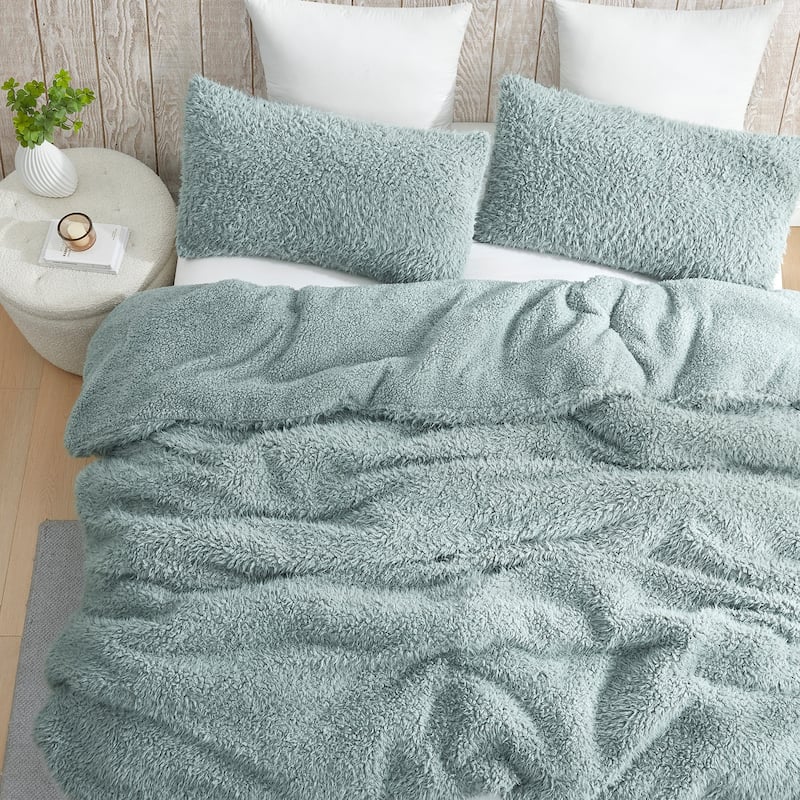 Stop It, No You Stop It - Coma Inducer® Oversized Comforter Set - Mossy Gray Fox - Oversized King