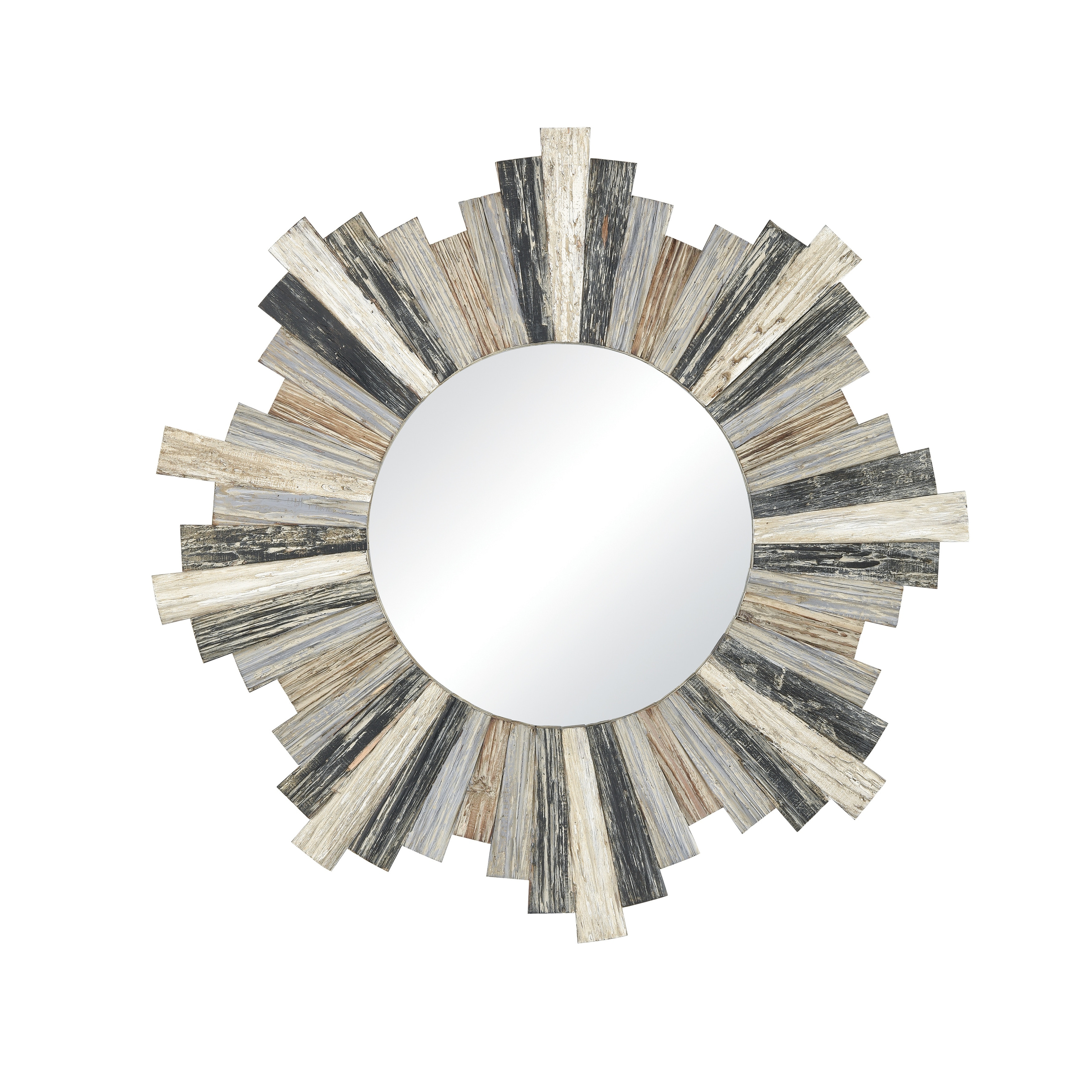 Atlas Chatham Pieced Wood Light Wall Mirror - 31.5 inch High