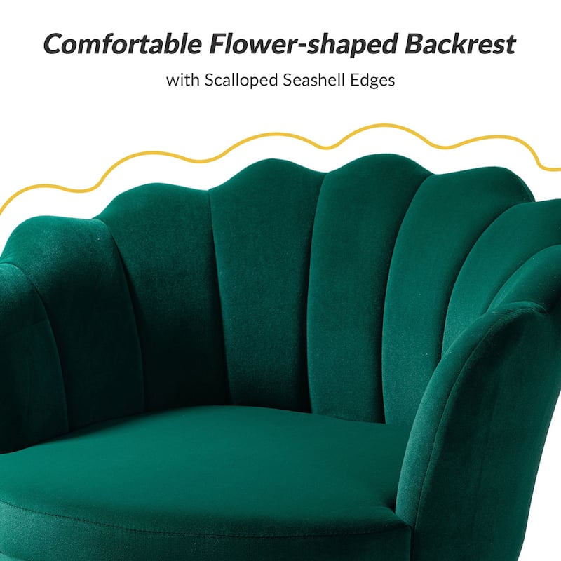 Xabier Cute Modern Upholstered Barrel Chair Accent Chair with Tufted Back by HULALA HOME