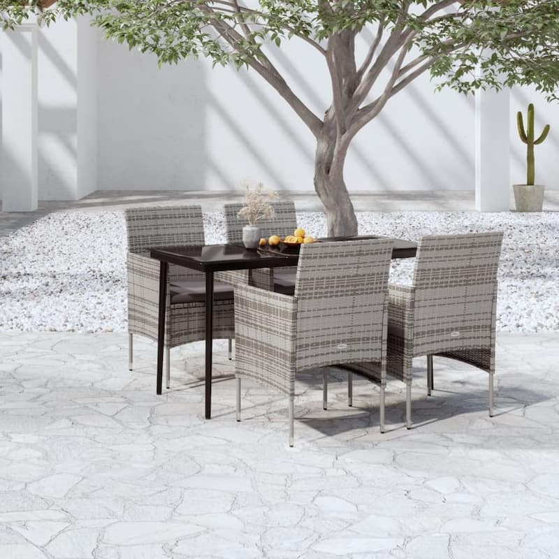 vidaXL Patio Dining Set Outdoor Dining Set Table and Chair Set for Garden