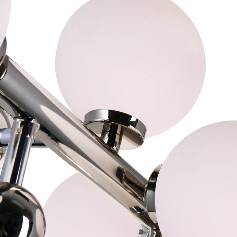 Element 10 Light Chandelier With Polished Nickel Finish - Polished Nickel
