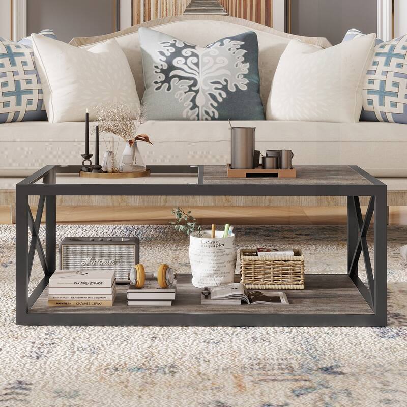 Chic Industrial-Style Coffee Table for Various Rooms