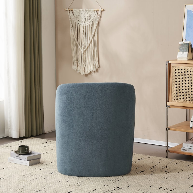 Modern Low Back Accent Chair, Upholstered Armless Living Room Lounge Chairs with Round Pine Wood Feet for Bedroom