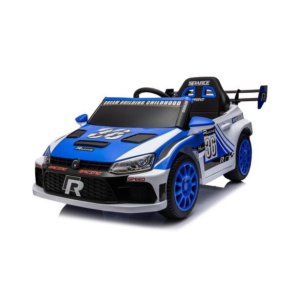 slide 2 of 53, Remote Control Kids Ride On Car, 12V Battery Powered with Music, Lights, and Openable Doors Blue