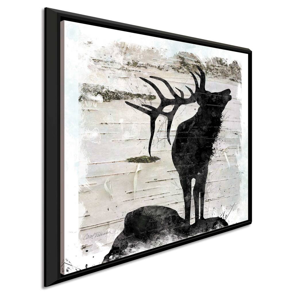 "Birchbark Elk" by Carol Robinson Print on Floating Canvas
