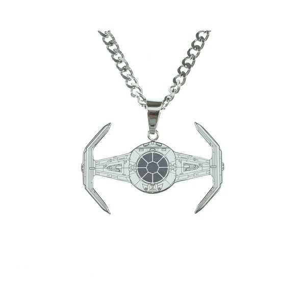 Star Wars Etched X1 Tie Fighter Pendant Necklace