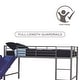 preview thumbnail 19 of 18, Avenue Greene Junior Metal Twin Loft Bed with Slide