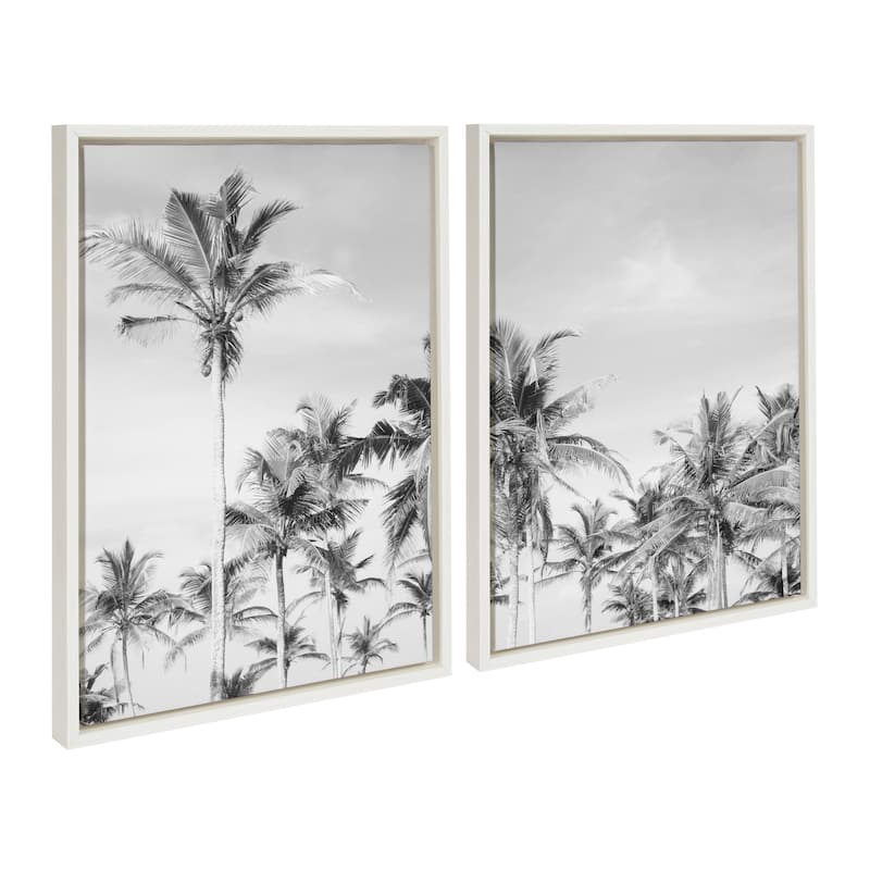 Kate and Laurel Coastal Framed Canvas Set by The Creative Bunch Studio - 2 Piece 18x24 - Plastic - White