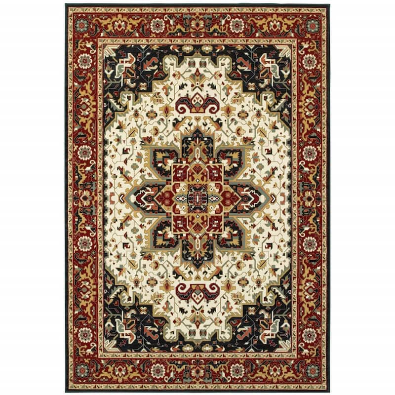 HomeRoots Oriental Persian Rectangle Area Rug - 5' X 8'