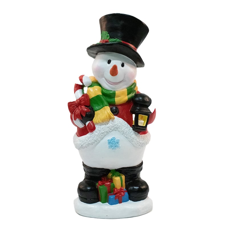 Christmas 3 ft. Snowman Presents/Lantern Statue