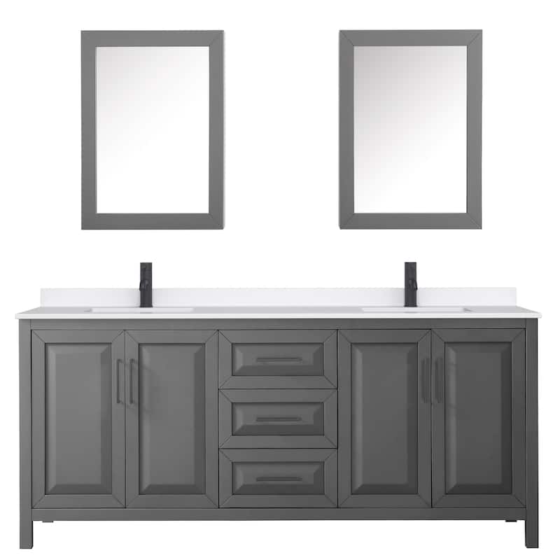 Wyndham Collection WCV252580D-QTZ-UNSMED Daria 80" Free Standing
