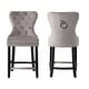 preview thumbnail 12 of 36, Carter 24" Wingback Tufted Nailhead Counter Stool (Set of 2)