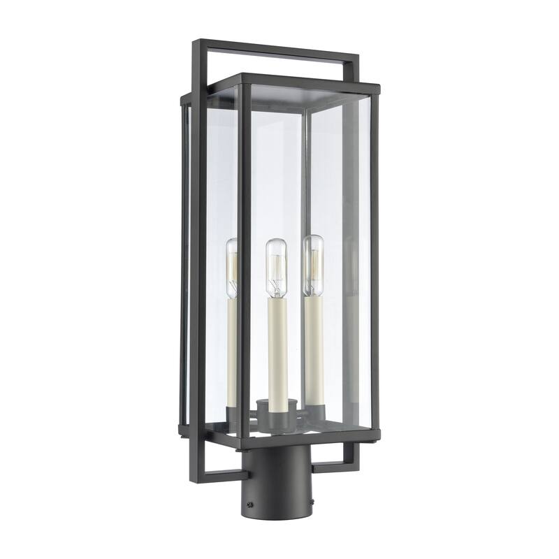 Elk Home Gladwyn 21.5'' High 3-Light Outdoor Post Light - Matte Black