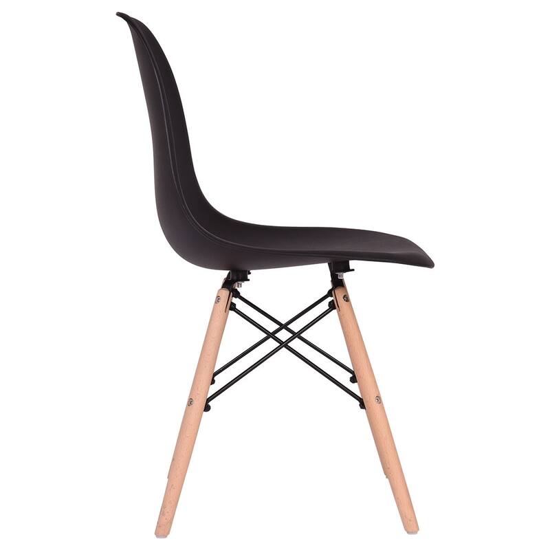 4-Piece Dining Chair Set with ABS Seat and Stylish Beech Wood Legs for Home or Office Use - 22" x 18.5" x 32" (D x W x H)